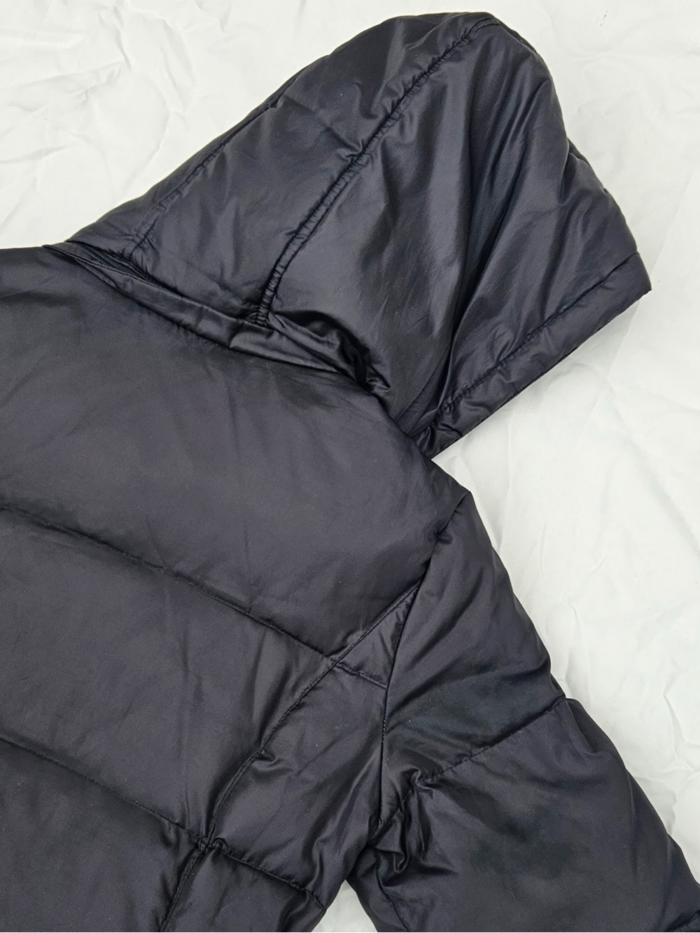 Michael Kors Long Black Puffer Jacket with Hood - Picture 3 of 16